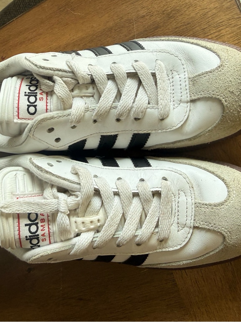 adidas White and Black Classic Low-Top Sneakers - Picture 3 of 4